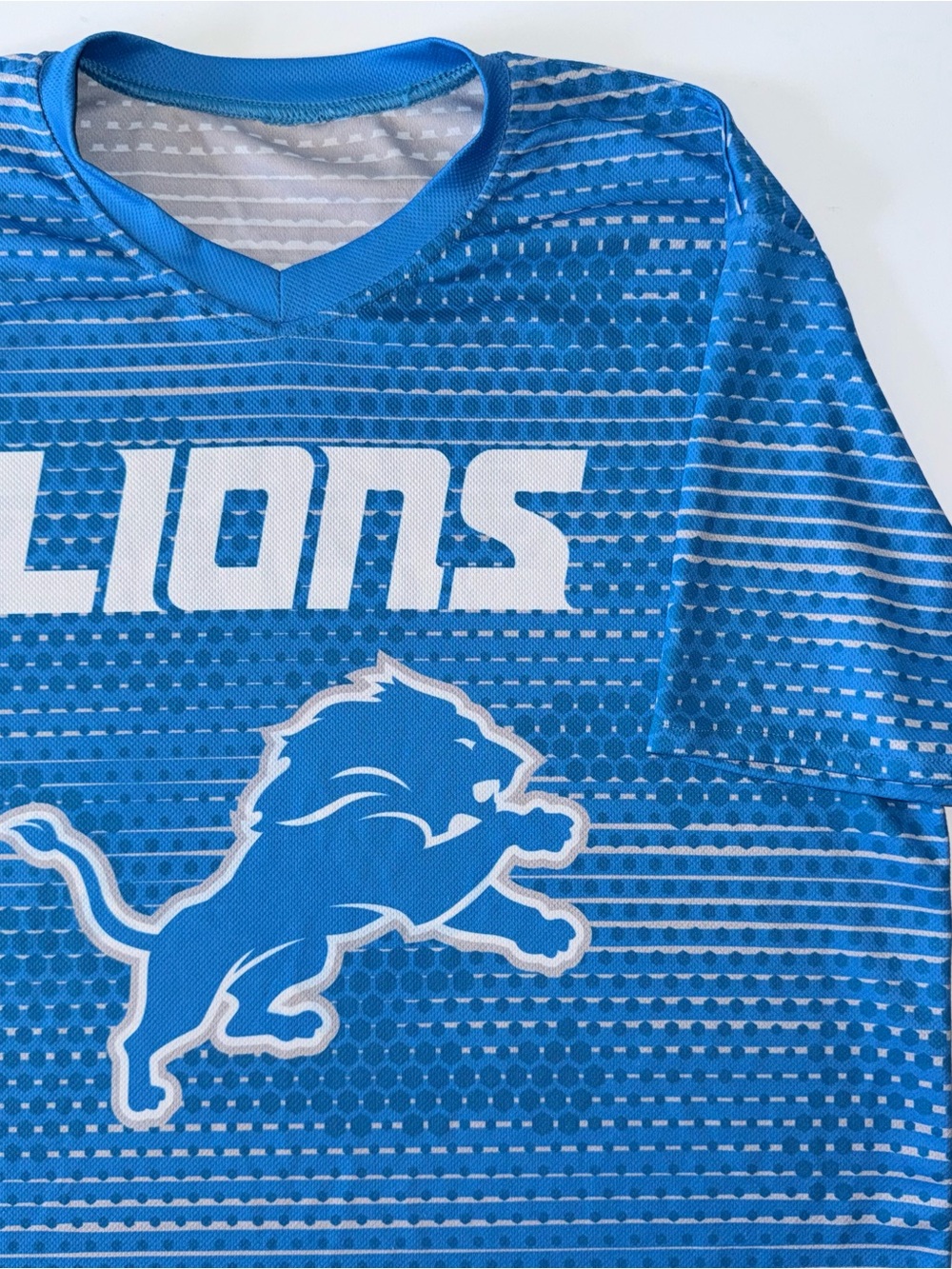 NFL Flag Football Performance Shirt Men's M Detroit Lions Blue Reversible